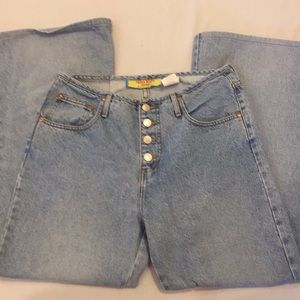 Vintage Paris Blues Button Fly Bell Bottom Jeans